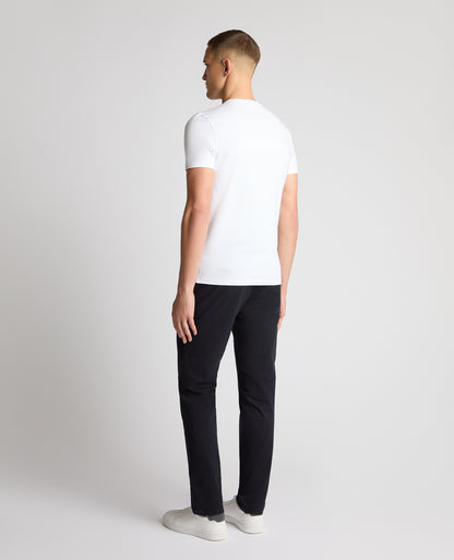 Man wearing a navy chino