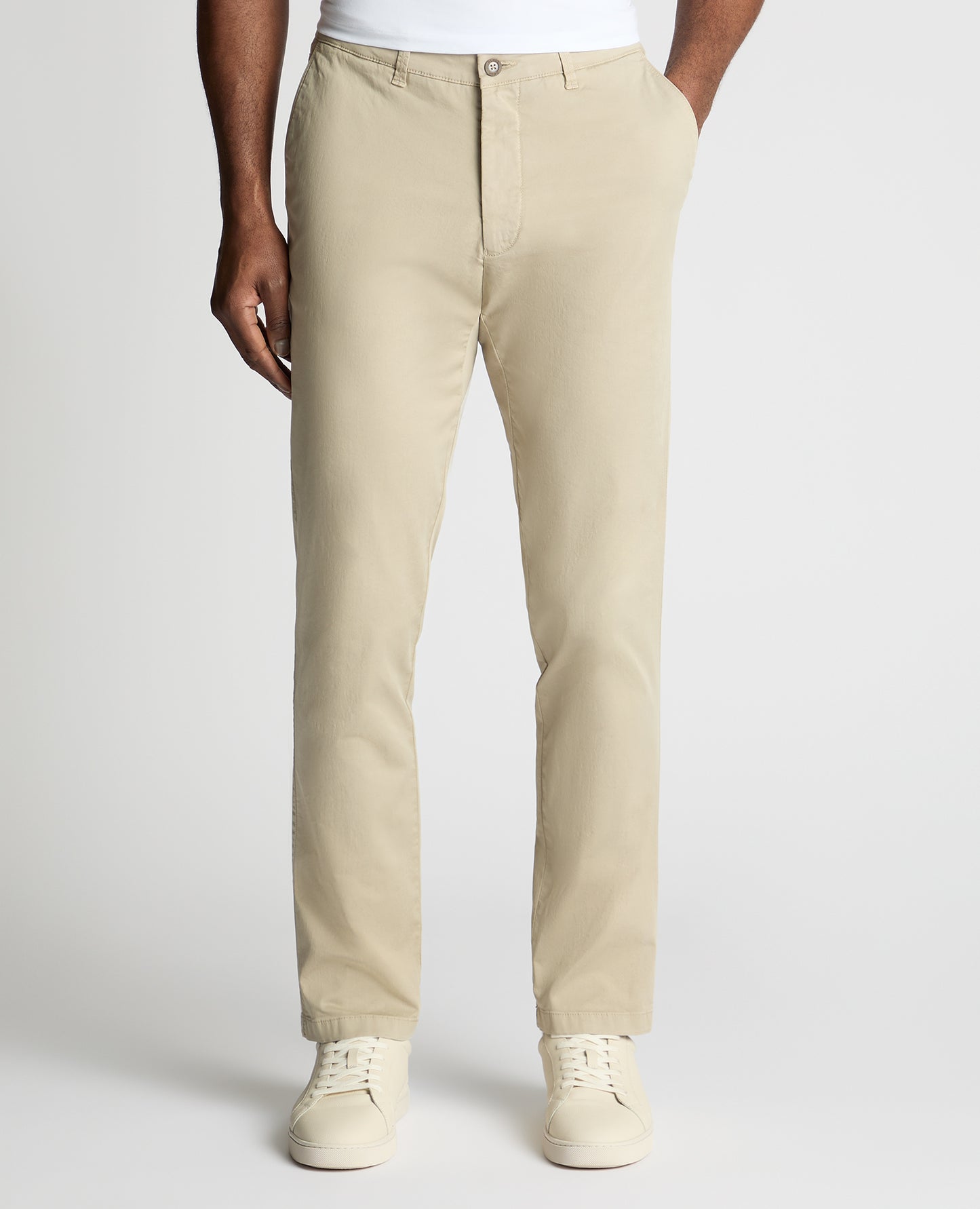 Stone Slim Leg Cotton-Stretch Chinos