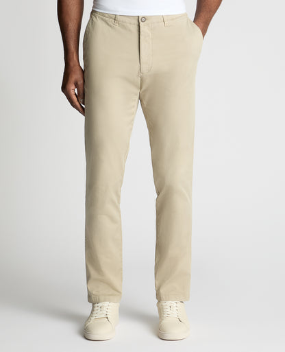 Stone Slim Leg Cotton-Stretch Chinos