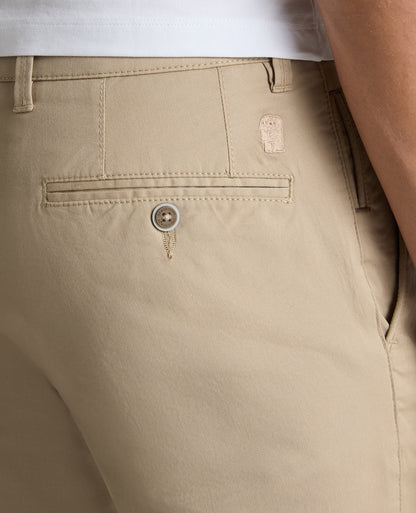 Man wearing a sand Slim Leg Cotton Stretch Chinos