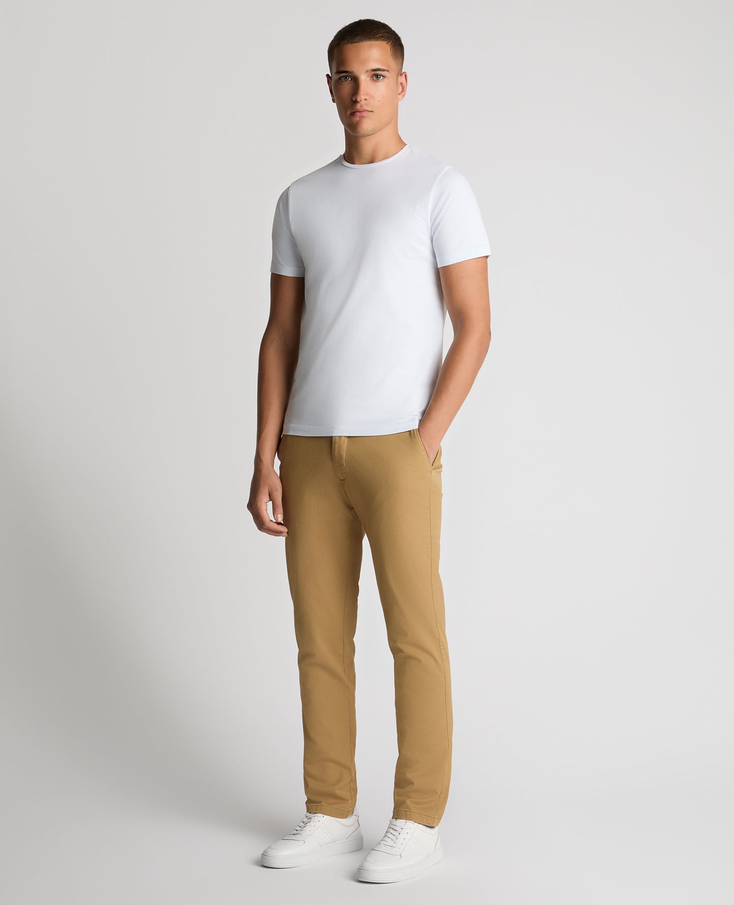 Slim Leg Cotton-Stretch Chinos
