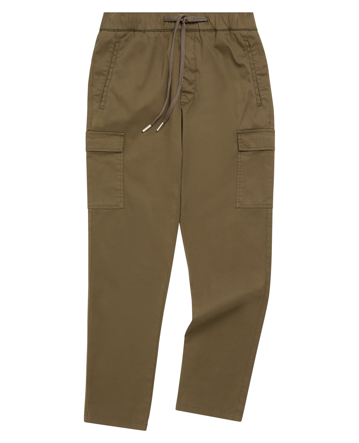 Man wearing a green Slim Fit Cotton Stretch Cargos