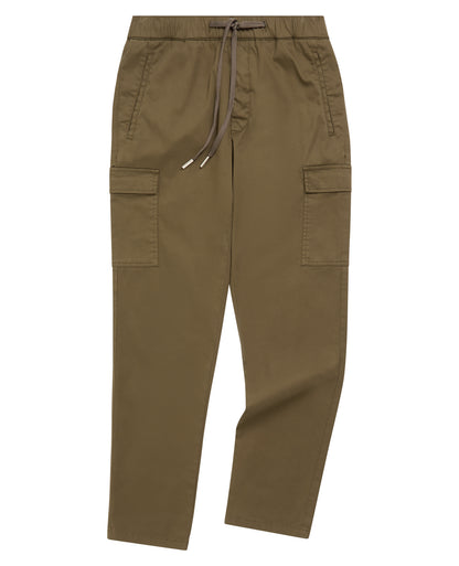 Man wearing a green Slim Fit Cotton Stretch Cargos