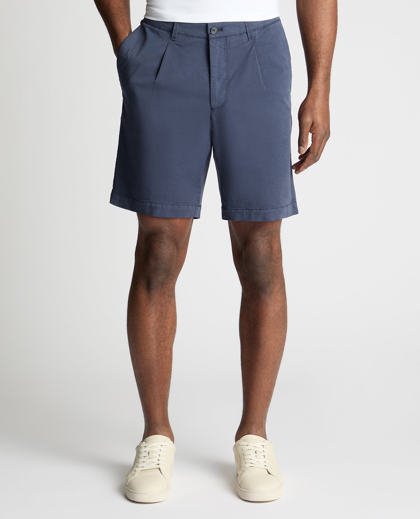 Man wearing a blue chino