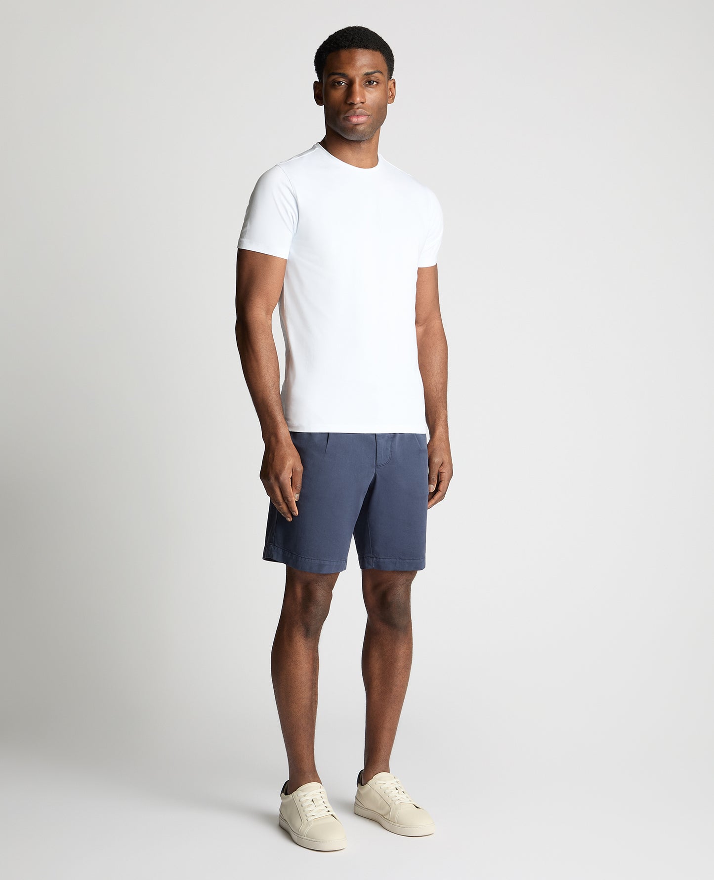 Man wearing a blue chino
