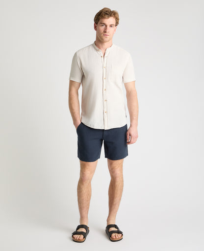 Man wearing a blue chino