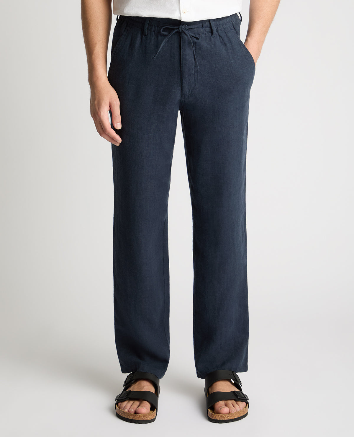 Man wearing a blue chino