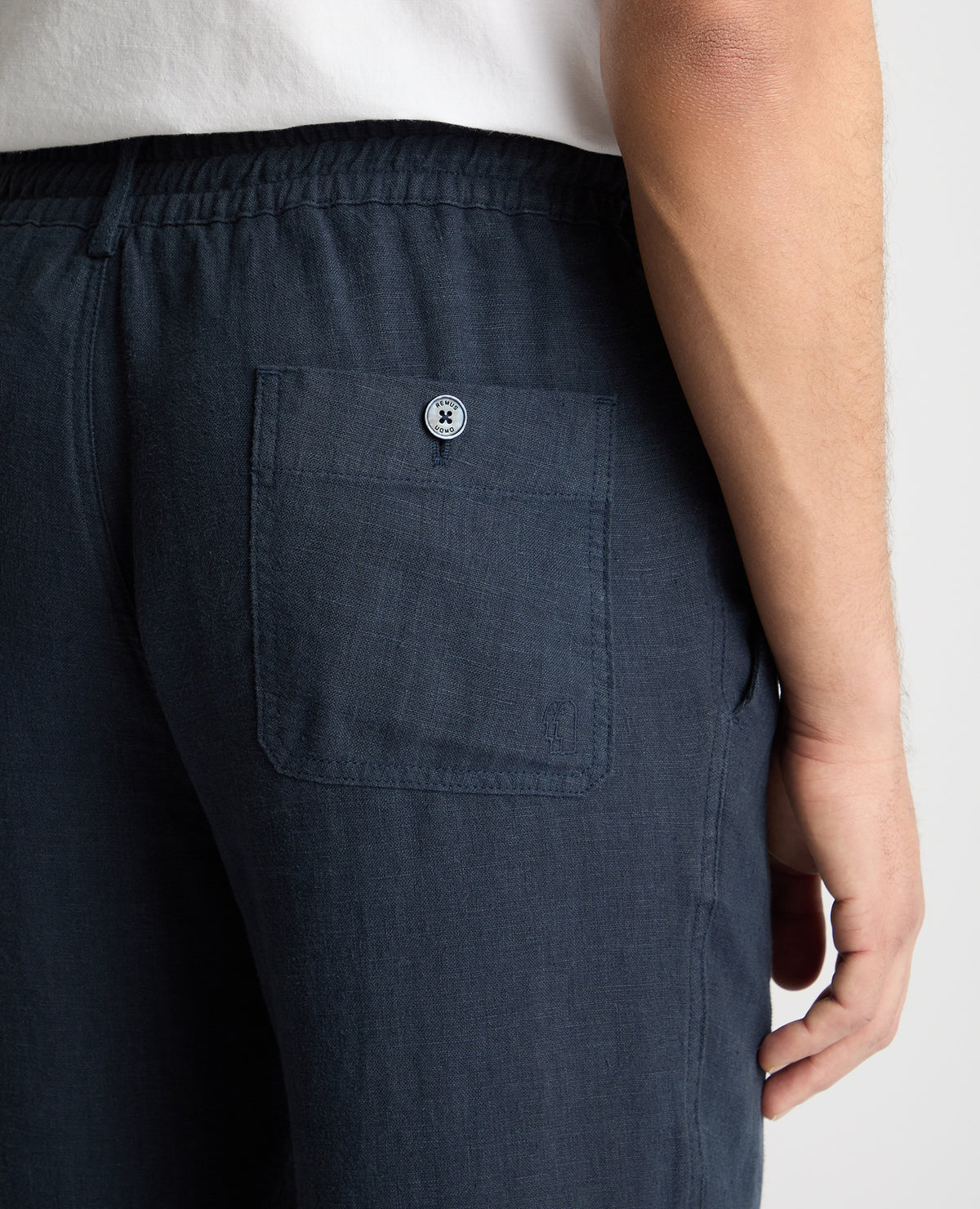 Man wearing a blue chino