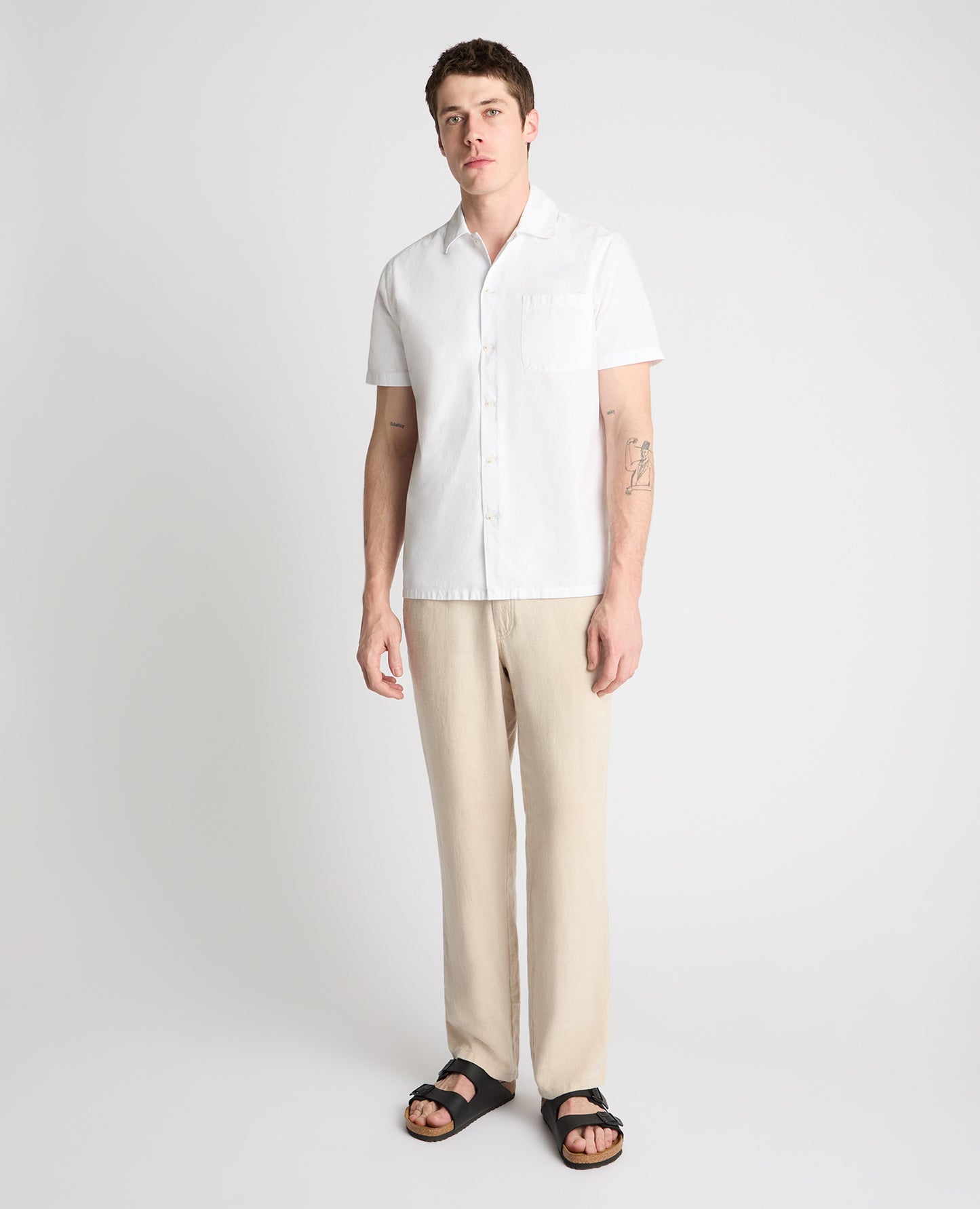 Straight Leg Linen Trousers