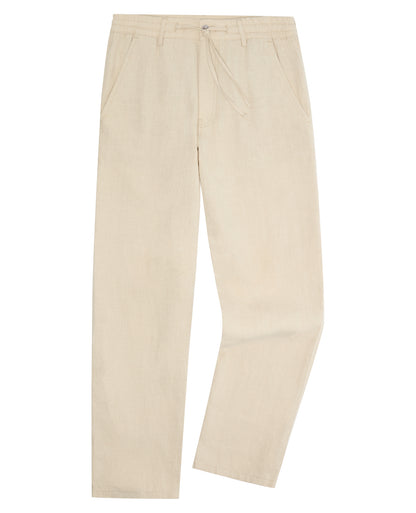 Straight Leg Linen Trousers