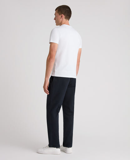 Navy Straight Fit Cotton Stretch Chino