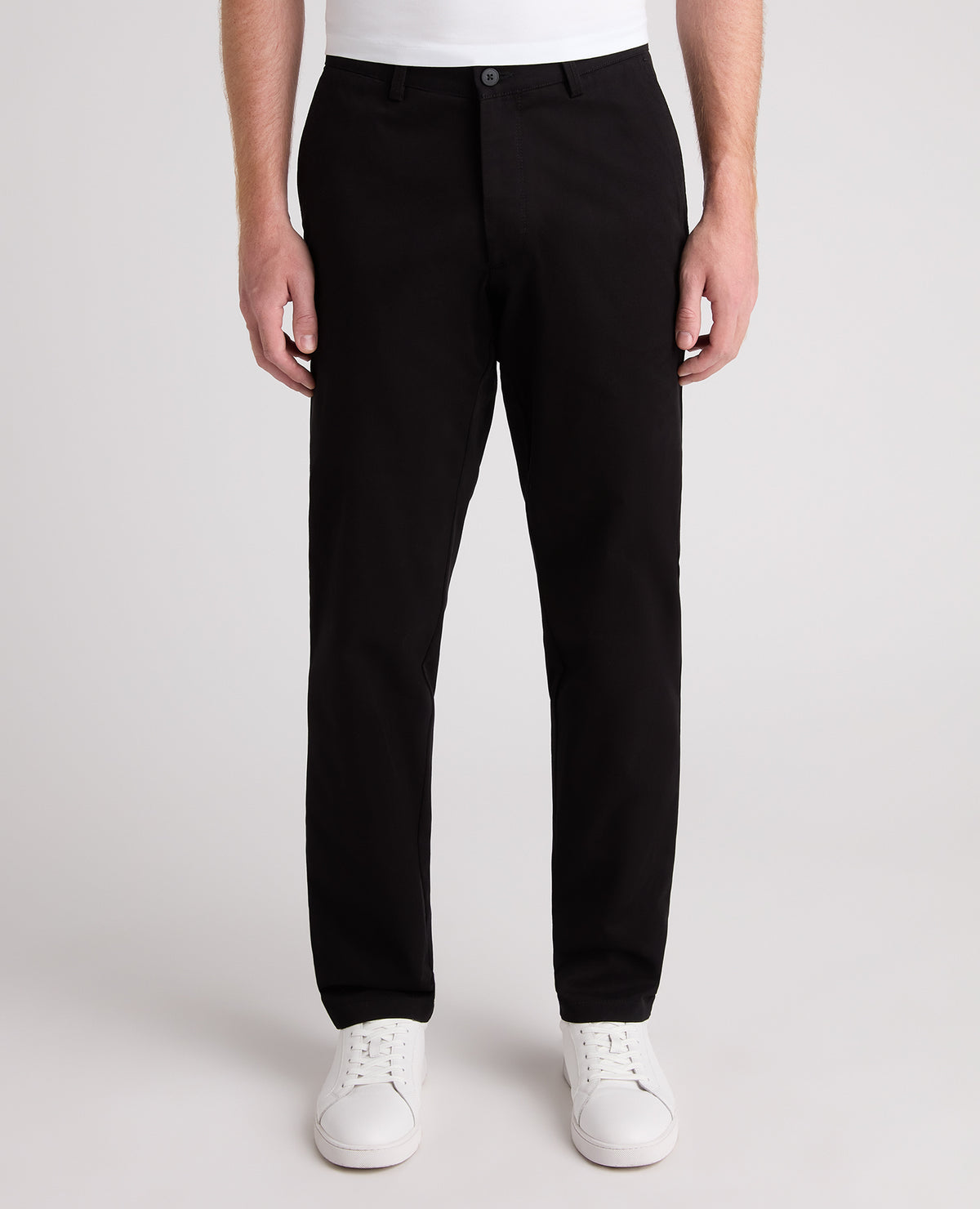 Black Slim Fit Cotton Stretch Chino