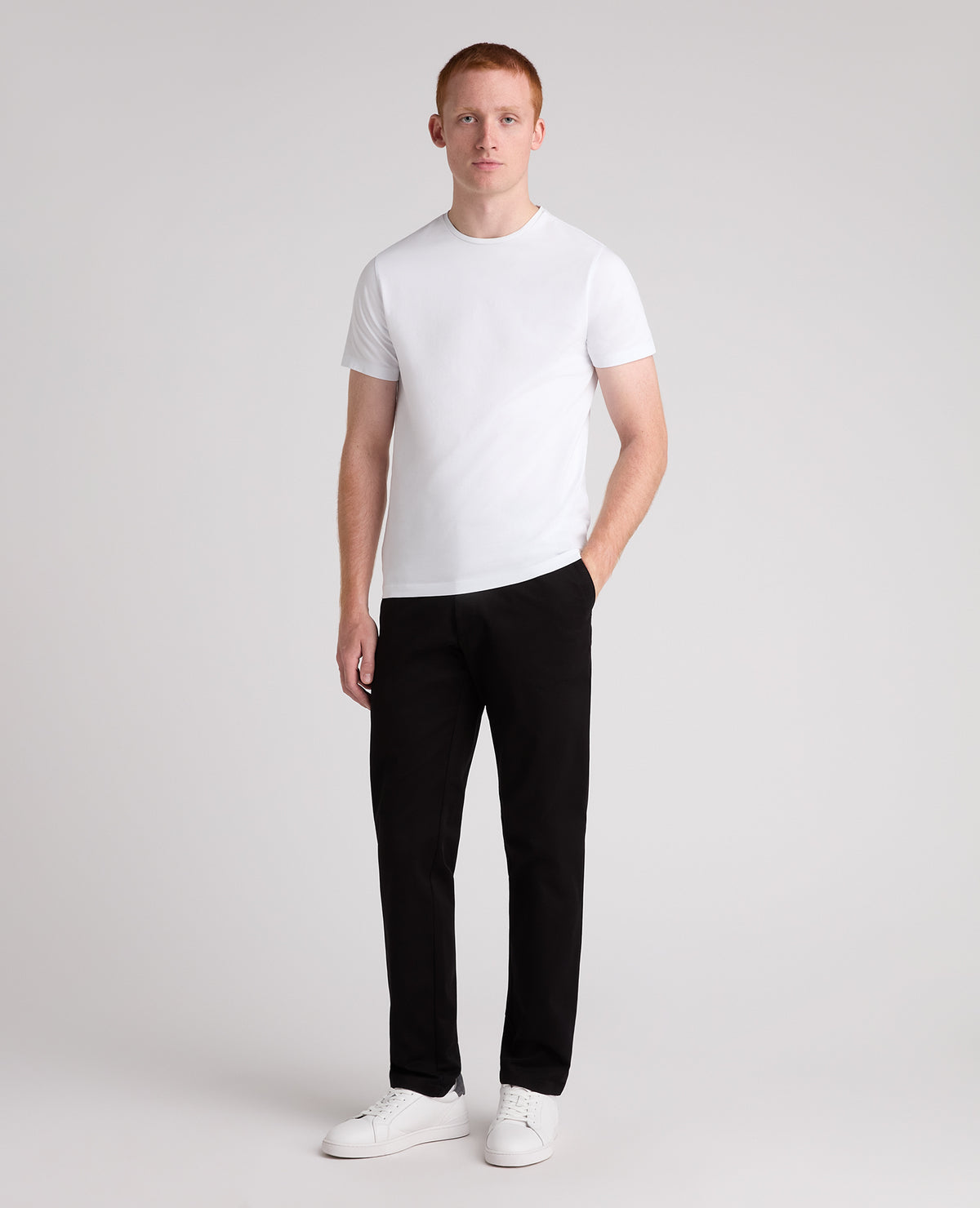 Black Slim Fit Cotton Stretch Chino