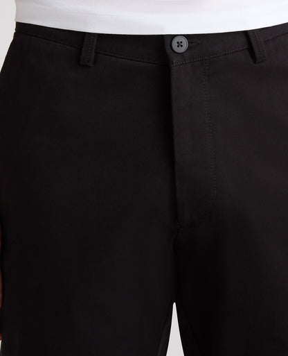 Black Slim Fit Cotton Stretch Chino