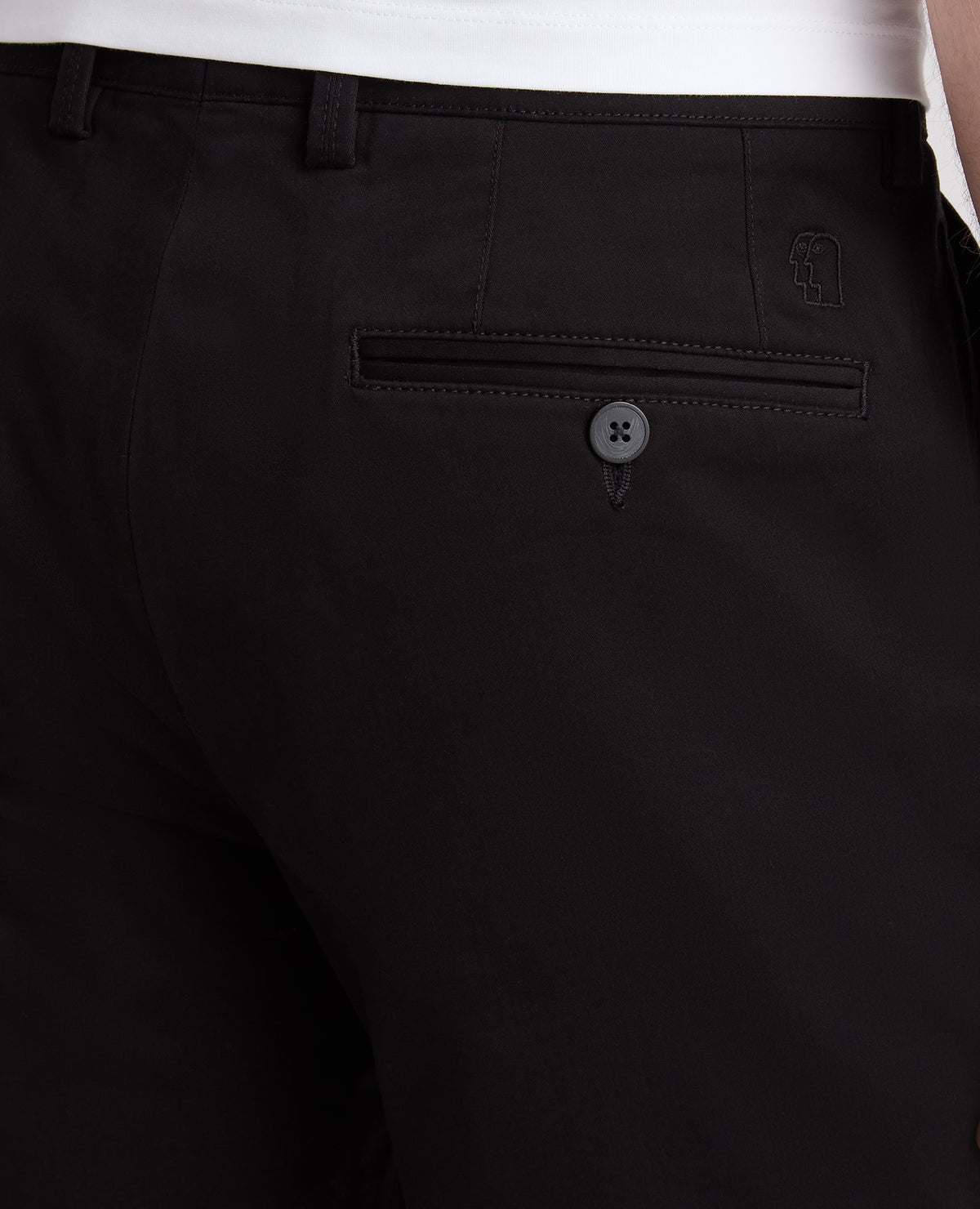 Black Slim Fit Cotton Stretch Chino