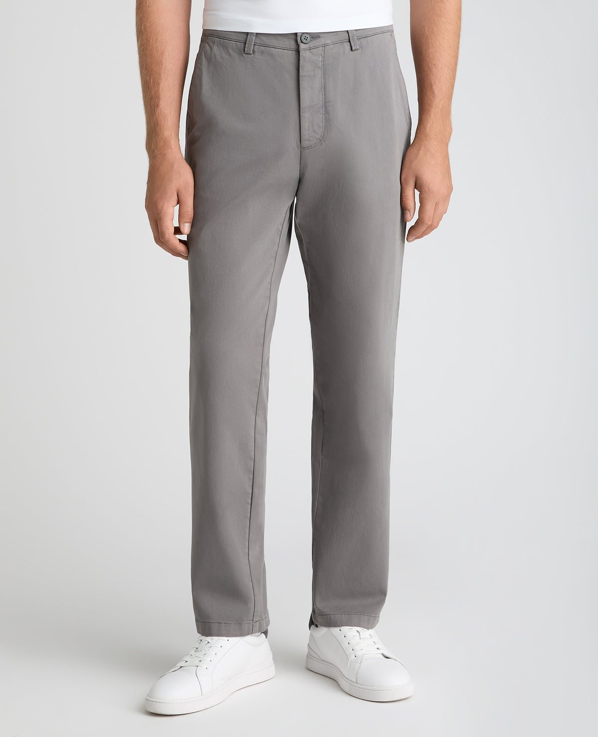 Grey Slim Fit Cotton Stretch Chino