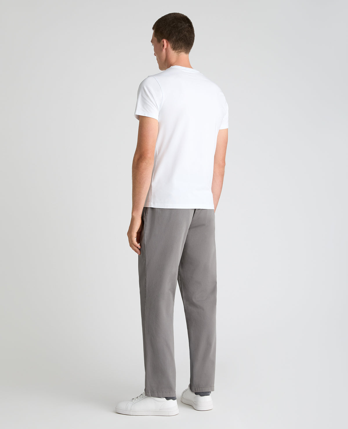 Grey Slim Fit Cotton Stretch Chino