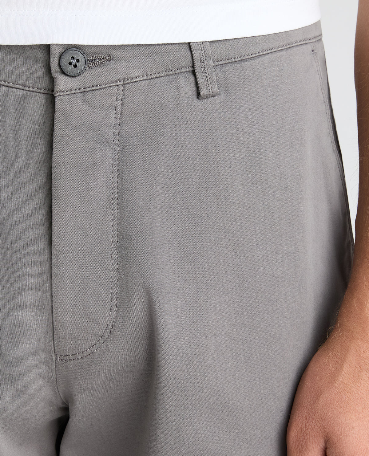 Grey Slim Fit Cotton Stretch Chino