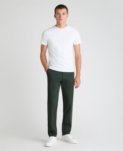 Dark Green Slim Fit Cotton Stretch Chino