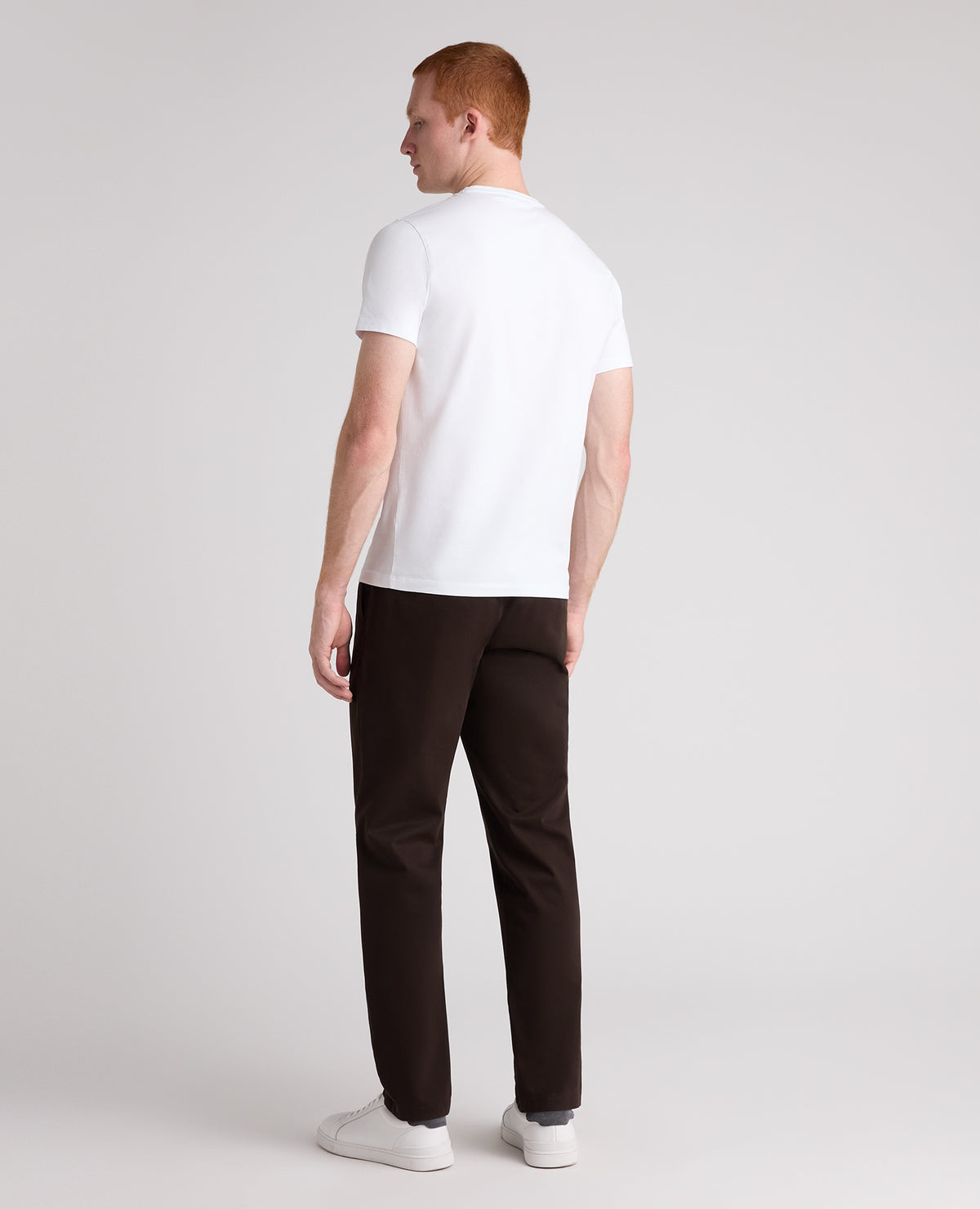 Dark Brown Slim Fit Cotton Stretch Chino