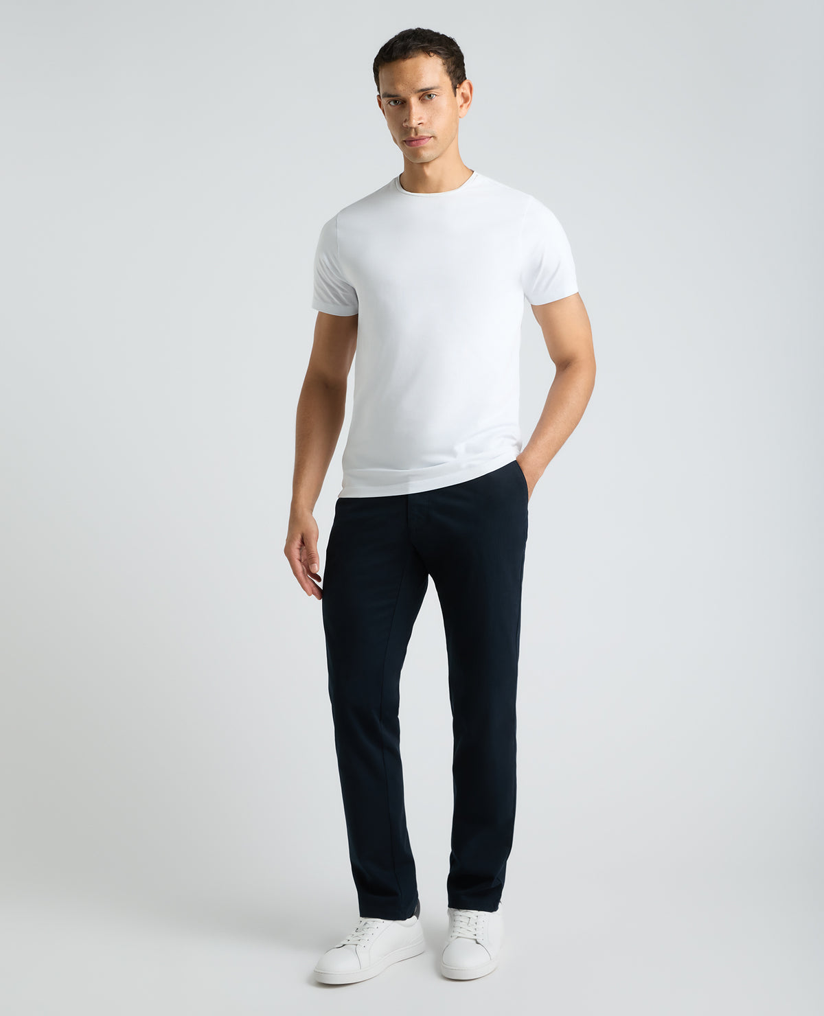 Navy Slim Fit Cotton Stretch Chino