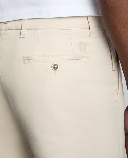 Man wearing a sand Straight Leg Cotton Stretch Chino