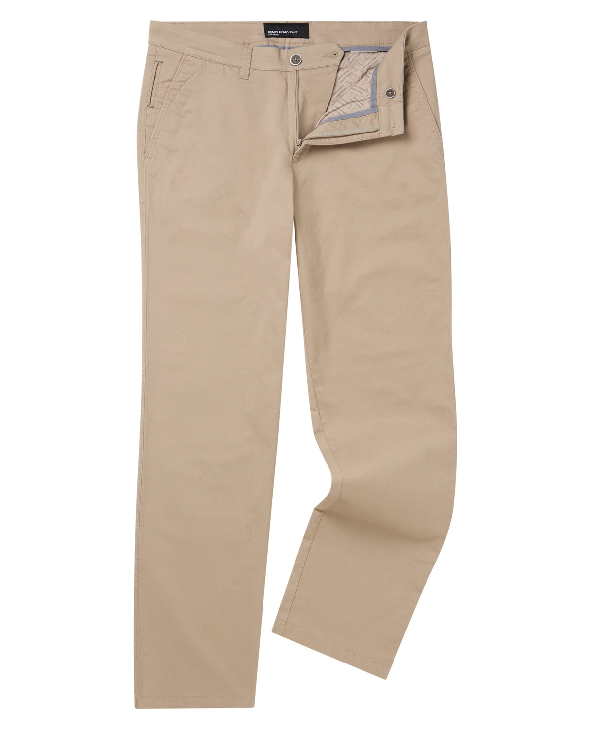Man wearing a sand Straight Leg Cotton Stretch Chino