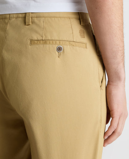 Man wearing a sand Straight Leg Cotton Stretch Chino