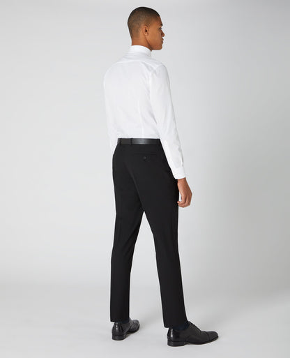 Man wearing a black Tapered Fit Formal Trousers