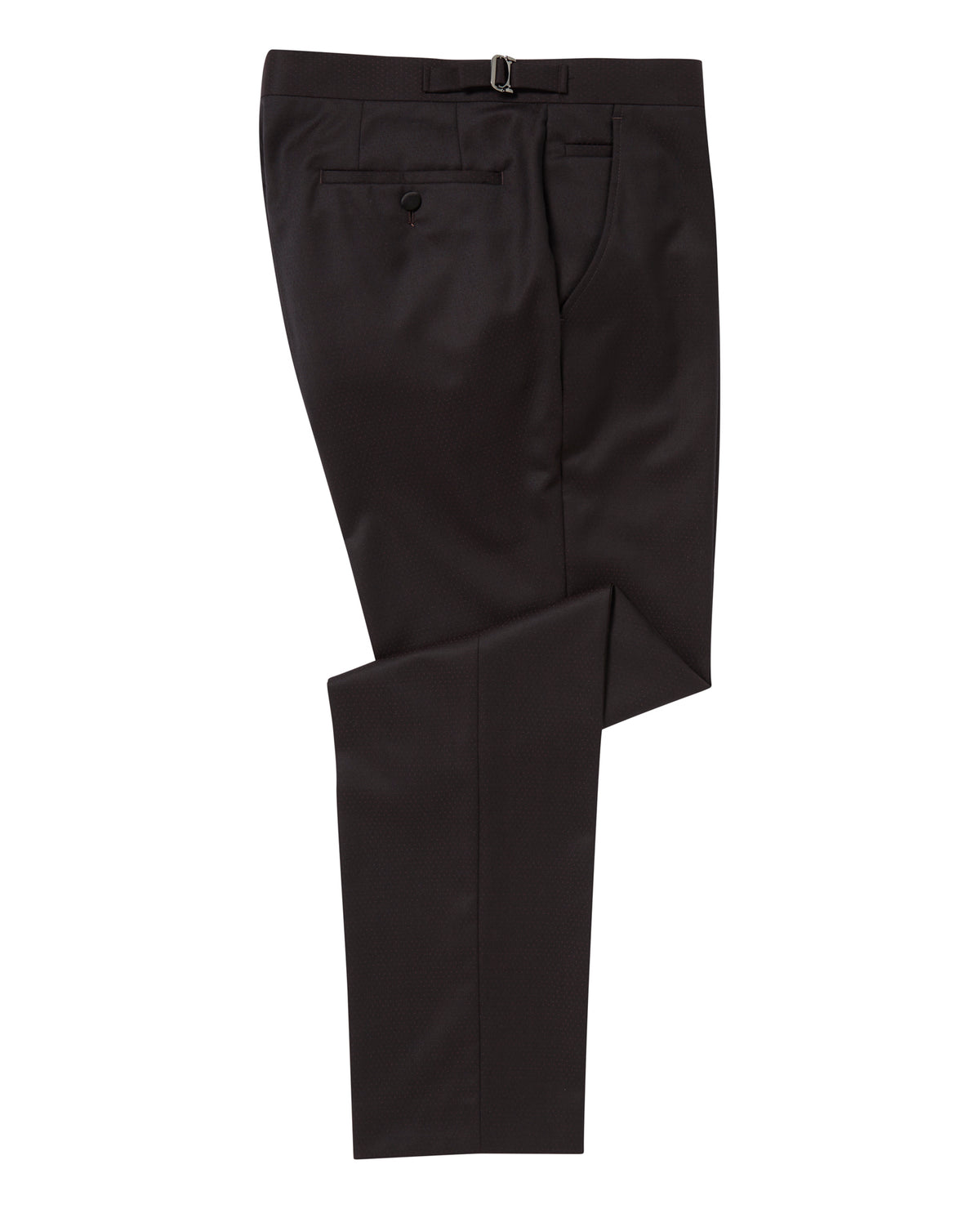Man wearing a red Slim Fit Wool-Rich Mix and Match Dinner Suit Trousers