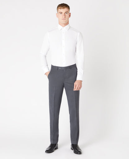 Man wearing a grey Slim Fit Wool-Blend Stretch Mix and Match Trousers