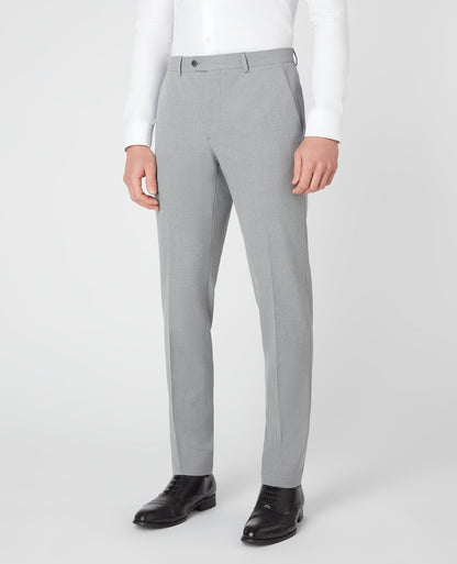 Man wearing a grey X-Slim Leg Stretch Formal Trousers