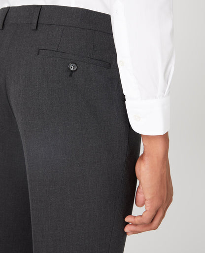 Man wearing a grey Tapered Leg Stretch Formal Trousers