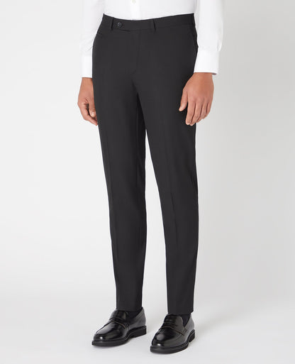 Man wearing a black Slim Leg Stretch Formal Trousers