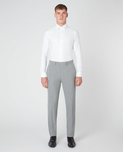 Man wearing a grey Slim Leg Stretch Formal Trousers