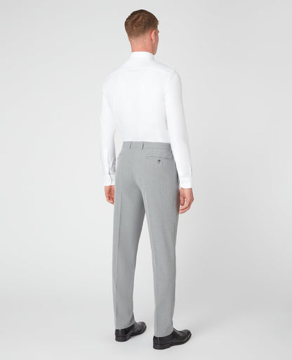 Man wearing a grey Slim Leg Stretch Formal Trousers