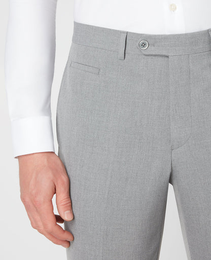 Man wearing a grey Slim Leg Stretch Formal Trousers