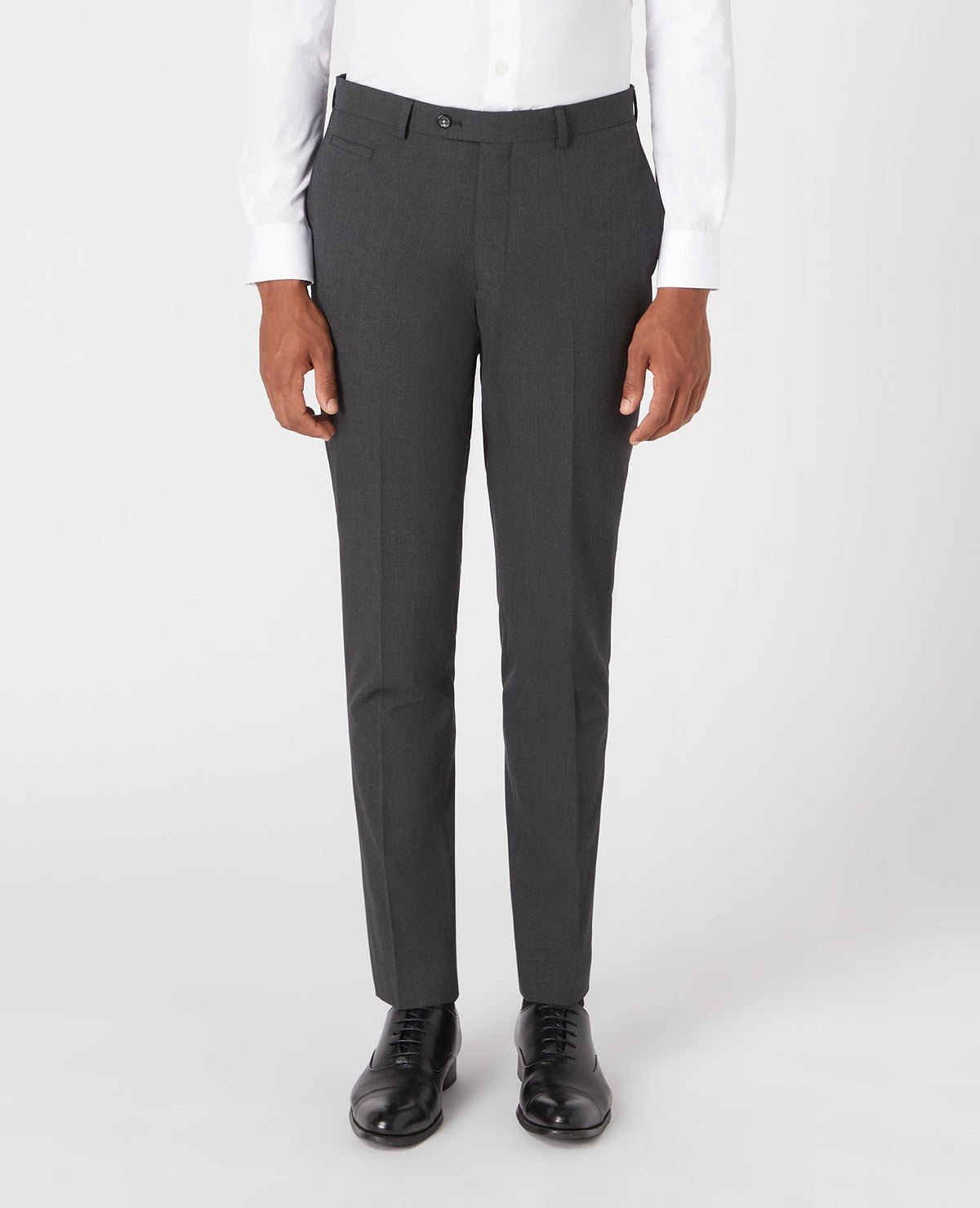 Man wearing a grey Slim Leg Formal Trousers