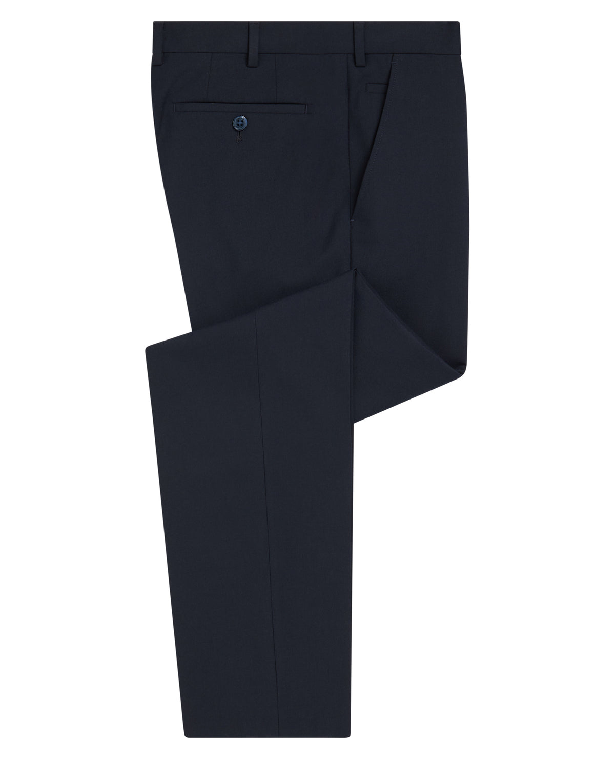 Man wearing a navy Slim Leg Stretch Formal Trousers