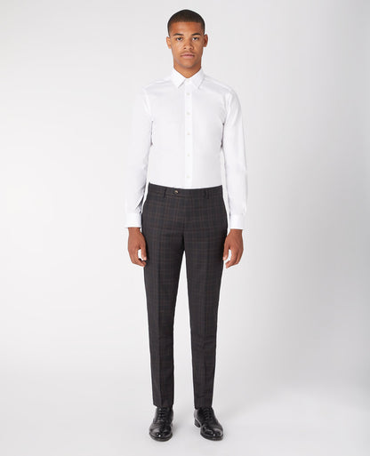 Man wearing a grey X-Slim Mix And Match Checked Suit Trouser