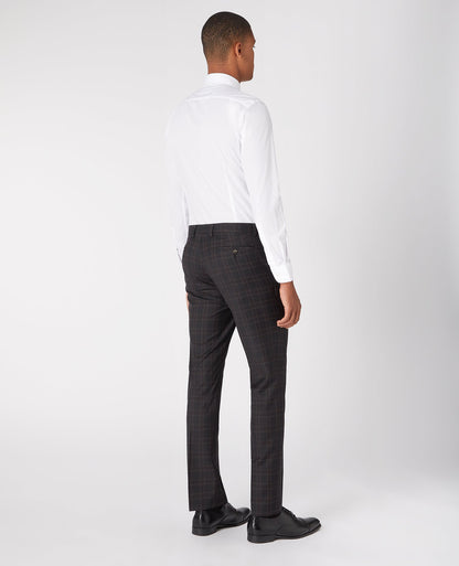 Man wearing a grey X-Slim Mix And Match Checked Suit Trouser