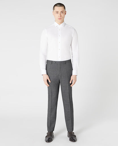 Man wearing a grey Tapered Leg Suit Trouser