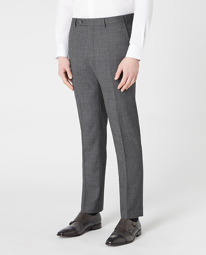 Man wearing a grey Tapered Leg Suit Trouser