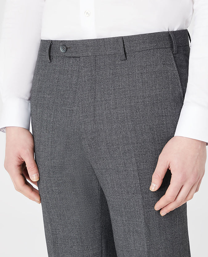 Man wearing a grey Tapered Leg Suit Trouser