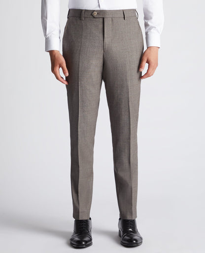 Man wearing a brown X-Slim Fit Wool Blend Mix And Match Suit Trouser