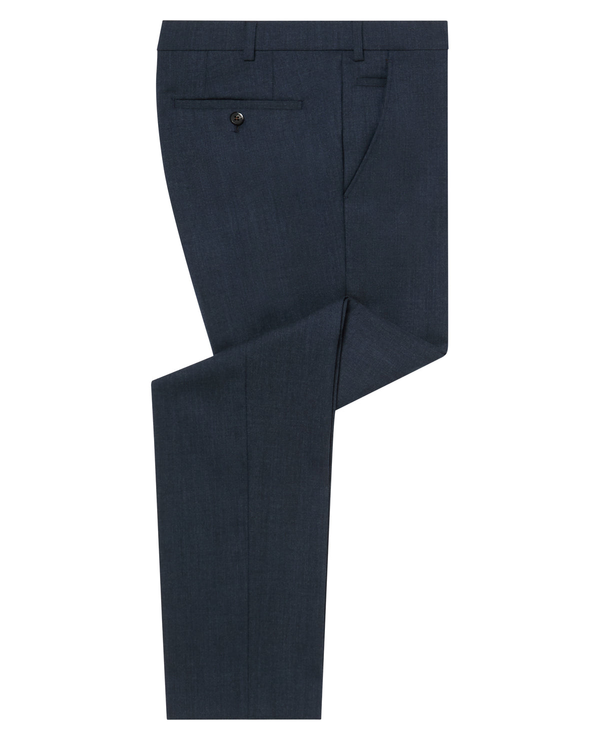 Man wearing a blue Slim Fit Wool-Blend Formal Trousers