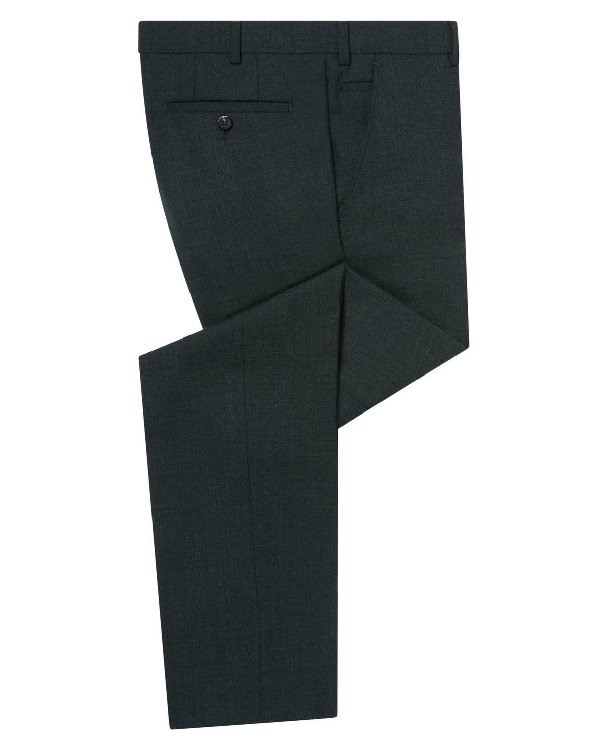 Man wearing a green Slim Leg Wool Stretch Mix and Match Suit Trouser
