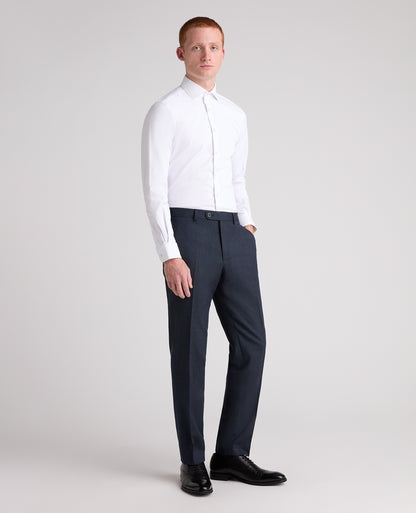 Dark Blue Tapered Fit Wool Rich Stretch Suit