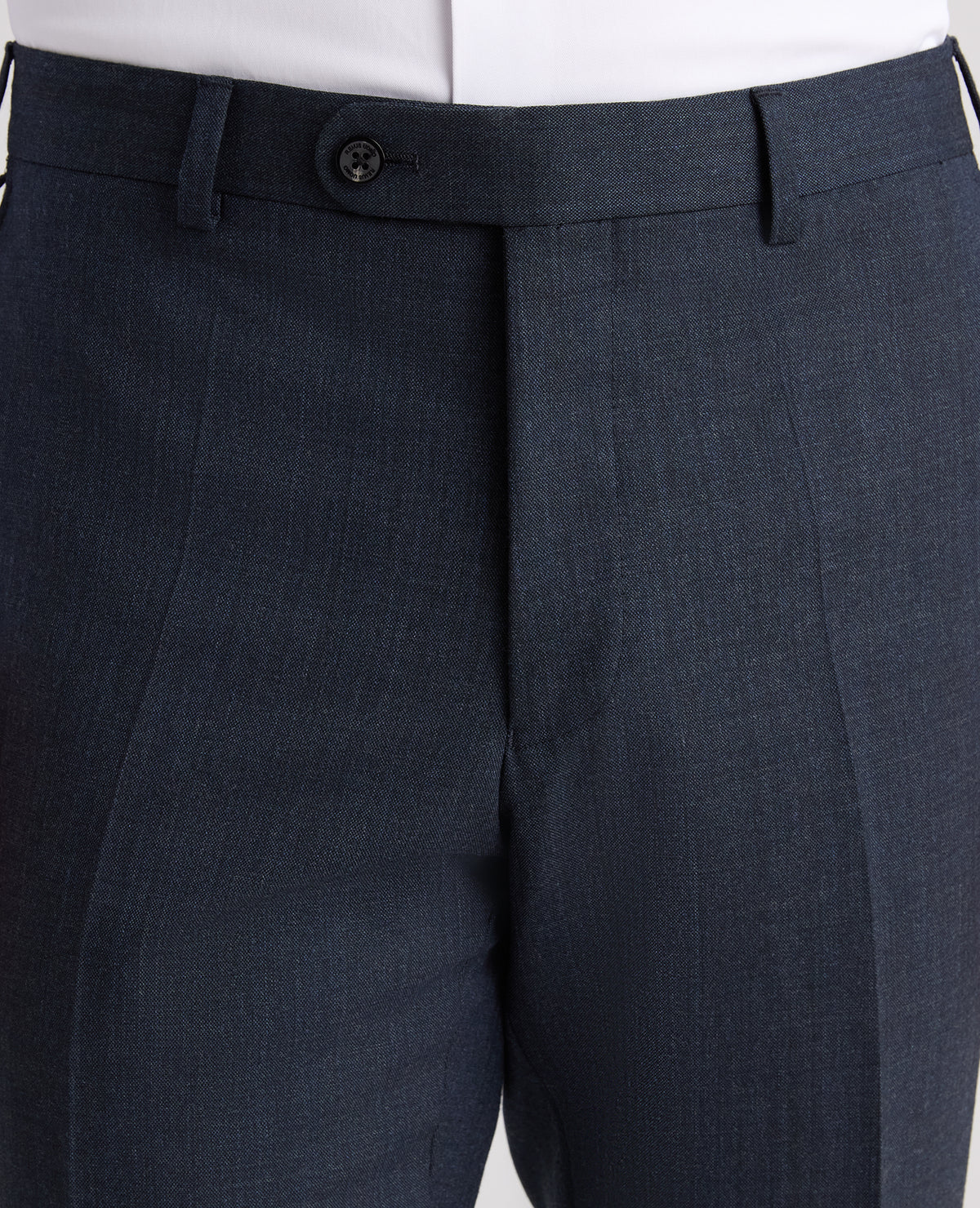 Dark Blue Tapered Fit Wool Rich Trouser