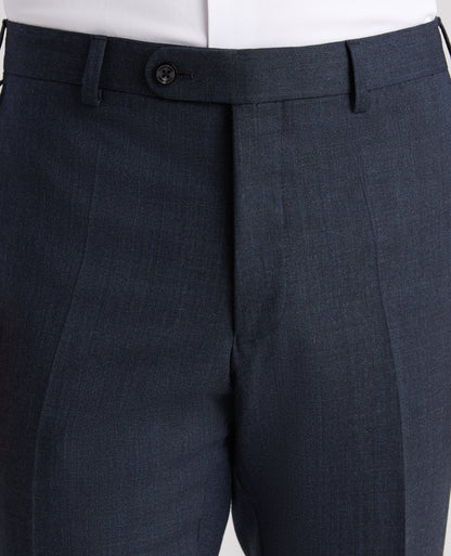 Dark Blue Tapered Fit Wool Rich Trouser